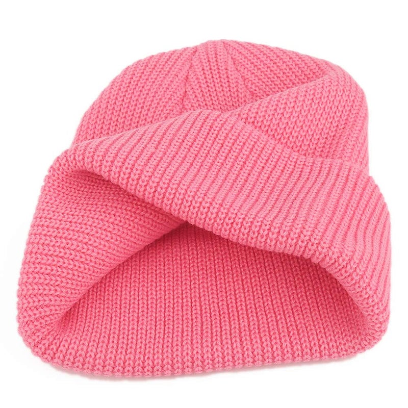 MaxNova Slouchy Beanie Hats Winter Knitted Caps Soft Warm Ski Hat (Pink) - Image 4